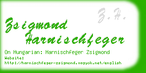 zsigmond harnischfeger business card